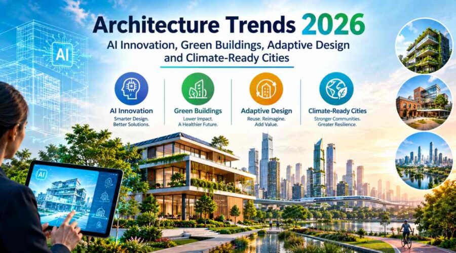Architecture Trends 2026: AI Innovation, Green Buildings, Adaptive Design and Climate-Ready Cities