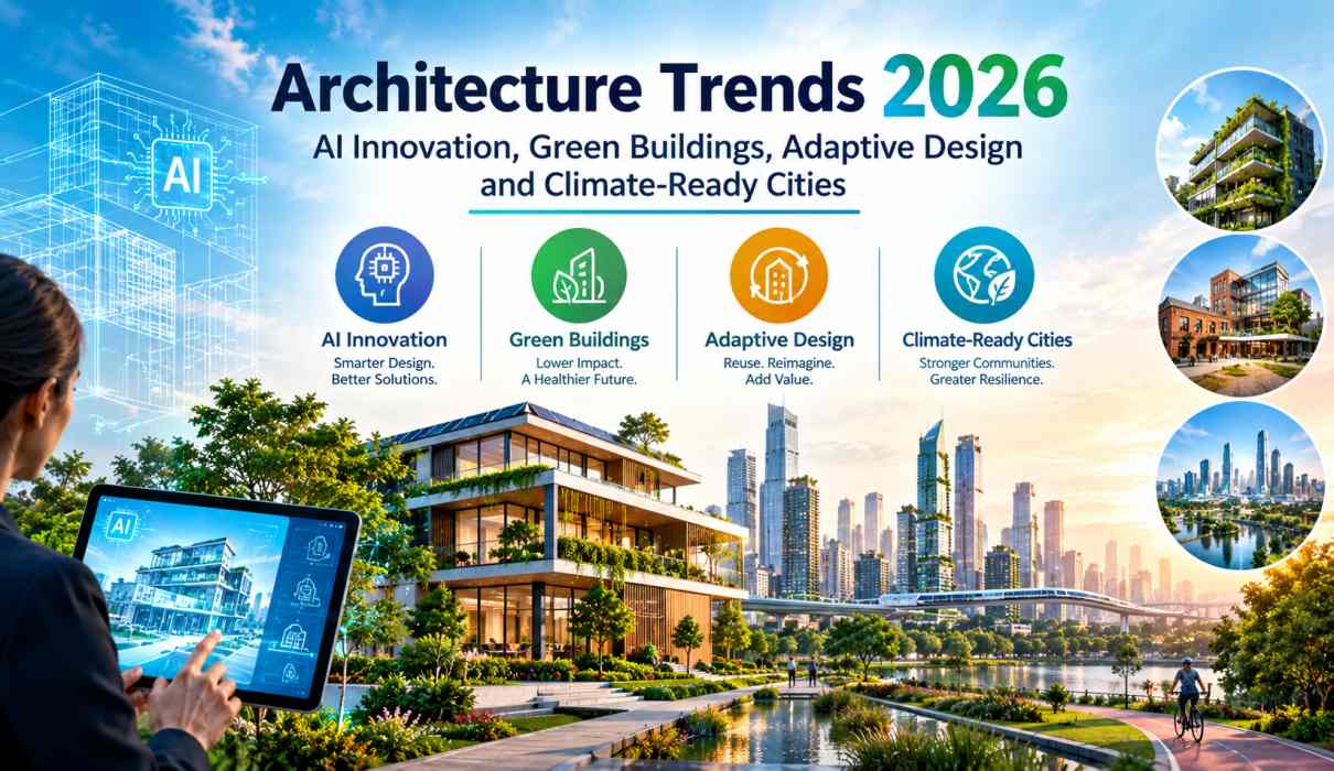 Architecture Trends 2026: AI Innovation, Green Buildings, Adaptive Design and Climate-Ready Cities