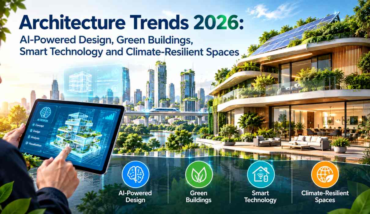 Architecture Trends 2026: AI-Powered Design, Green Buildings, Smart Technology and Climate-Resilient Spaces