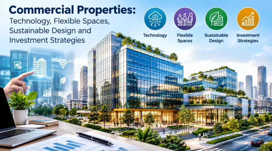 The Future of Commercial Properties: Technology, Flexible Spaces, Sustainable Design and Investment Strategies