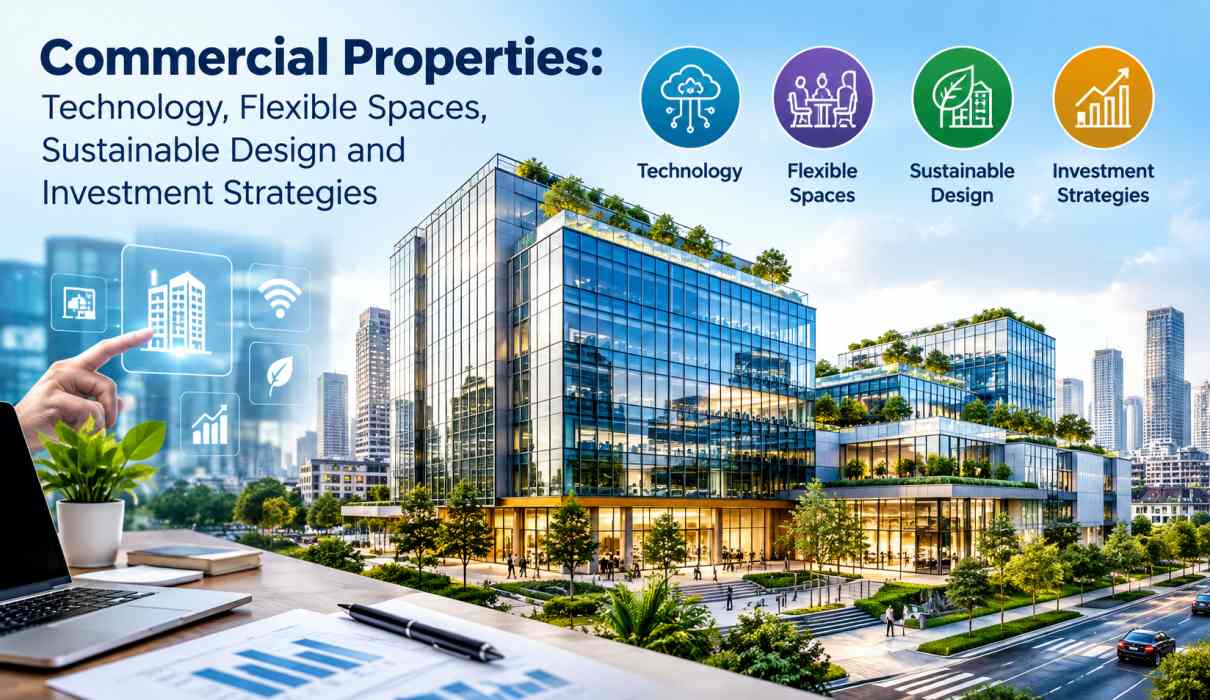 The Future of Commercial Properties: Technology, Flexible Spaces, Sustainable Design and Investment Strategies