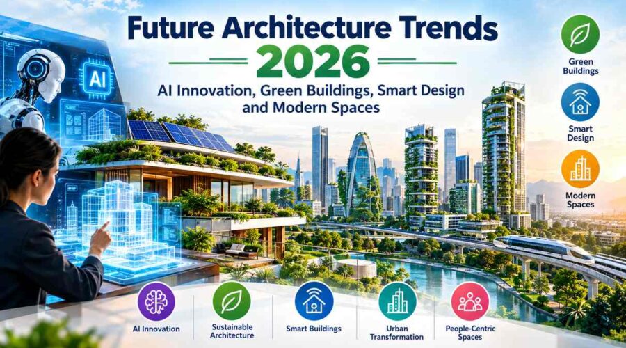 Future Architecture Trends 2026 AI Innovation, Green Buildings, Smart Design and Modern Spaces