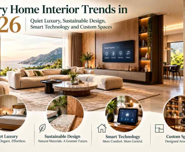 Luxury Home Interior Trends in 2026 Quiet Luxury, Sustainable Design, Smart Technology and Custom Spaces