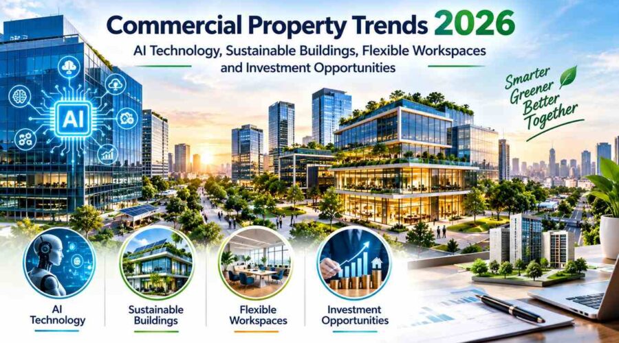 Commercial Property Trends 2026: AI Technology, Sustainable Buildings, Flexible Workspaces and Investment Opportunities