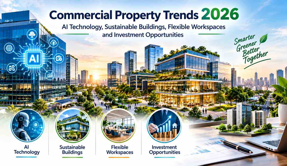 Commercial Property Trends 2026: AI Technology, Sustainable Buildings, Flexible Workspaces and Investment Opportunities